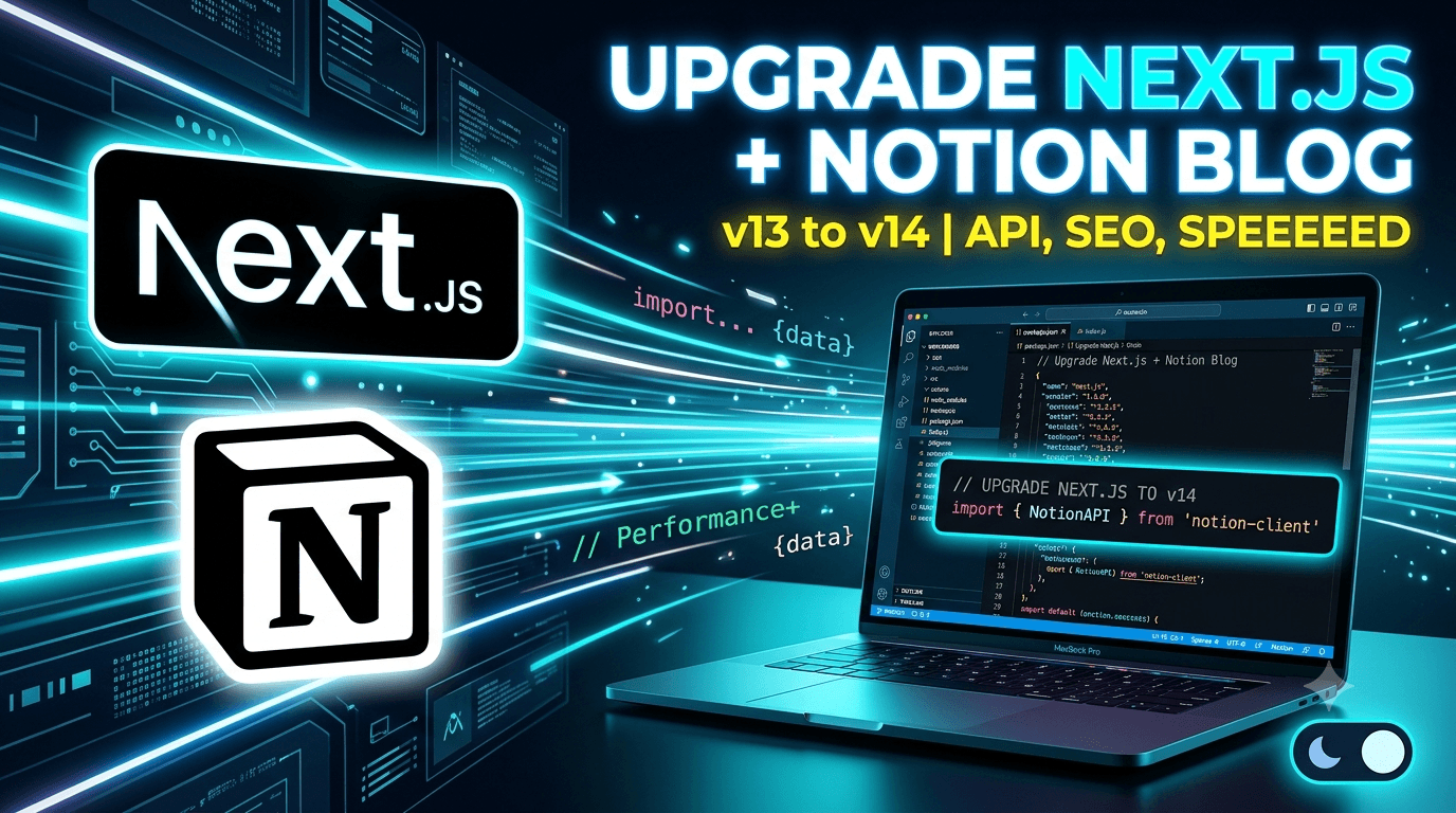 Thumbnail for Nâng Cấp Blog Next.js + Notion: Thêm Dark Mode, Highlight Code và Đọc Nội Dung Mượt Mà Trong 15 Phút