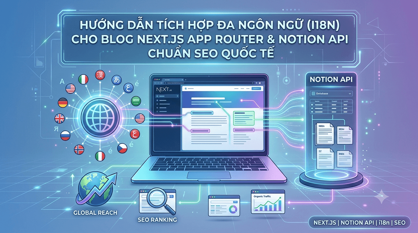 Thumbnail for Hướng Dẫn Tích Hợp Đa Ngôn Ngữ (i18n) Cho Blog Next.js App Router & Notion API Chuẩn SEO Quốc Tế
