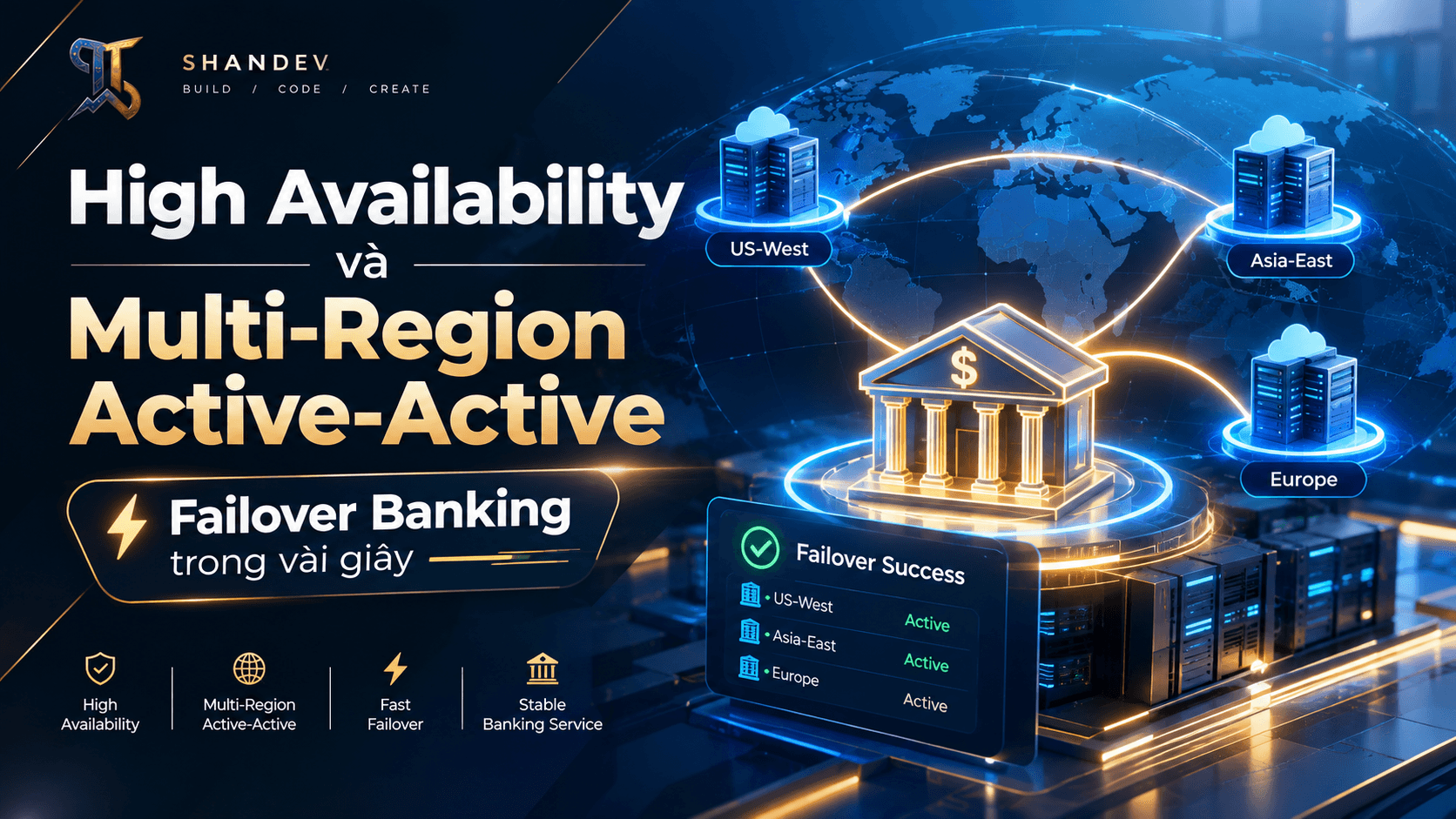 Thumbnail for High Availability và Multi-Region Active-Active: Failover Banking trong vài giây