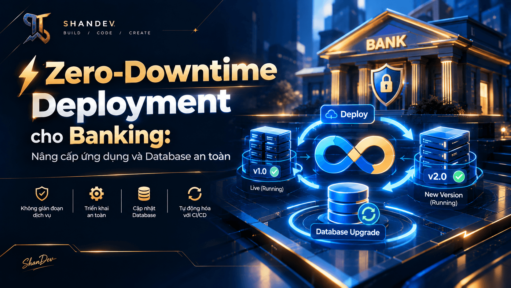 Thumbnail for Zero-Downtime Deployment cho Banking: Nâng cấp ứng dụng và Database an toàn