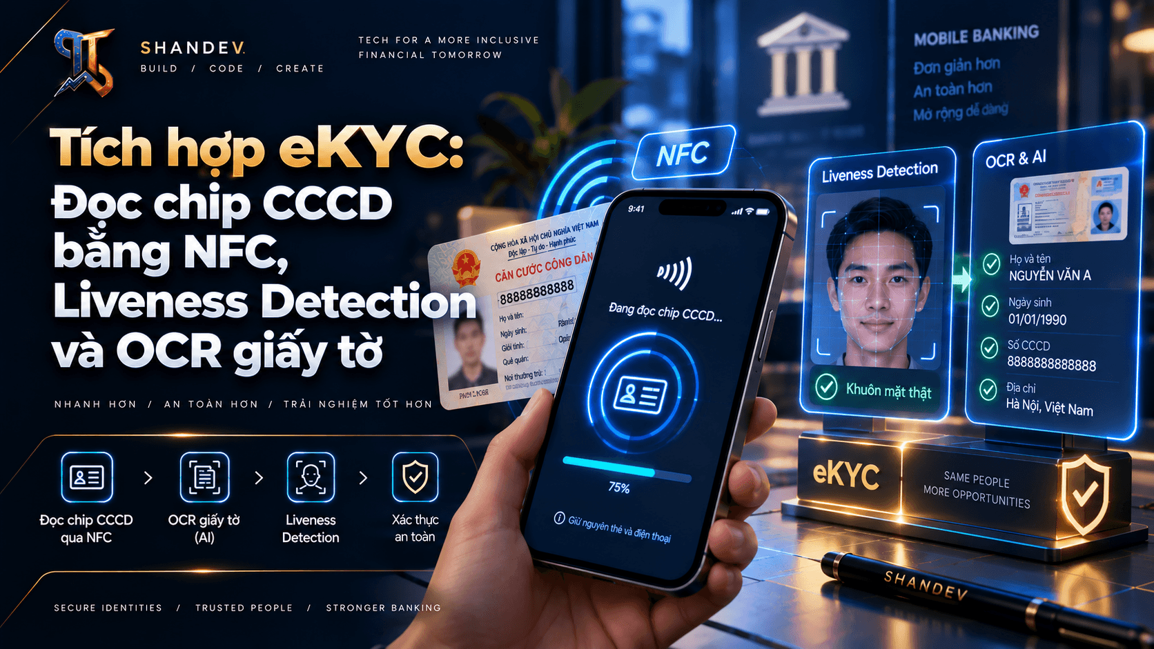 Thumbnail for Tích hợp eKYC: Đọc chip CCCD bằng NFC, Liveness Detection và OCR giấy tờ