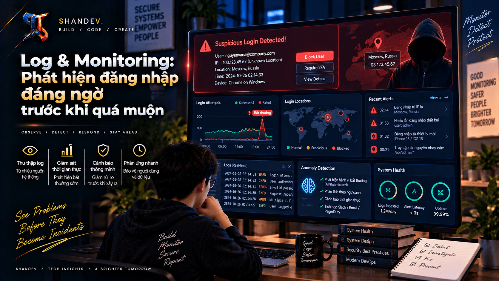 Thumbnail for Log & Monitoring: Phát hiện đăng nhập đáng ngờ trước khi quá muộn