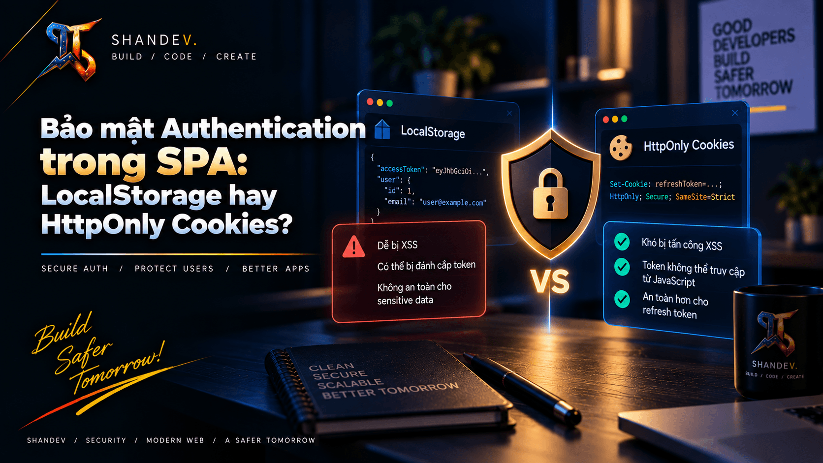 Thumbnail for Bảo mật Authentication trong SPA: LocalStorage hay HttpOnly Cookies?