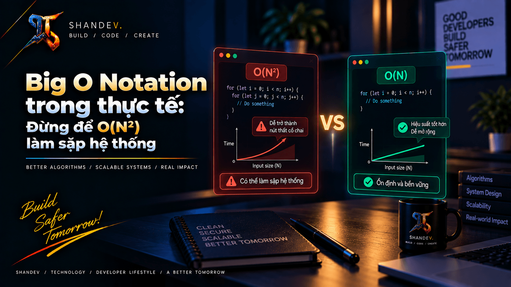 Thumbnail for Big O Notation trong thực tế: Đừng để O(N²) làm sập hệ thống