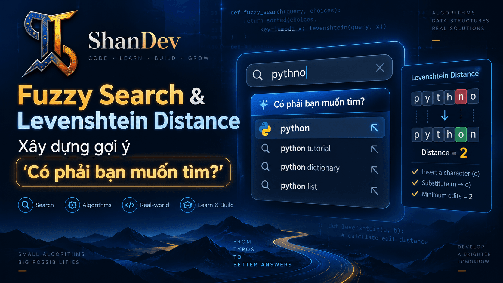 Thumbnail for Fuzzy Search & Levenshtein Distance: Xây dựng gợi ý “Có phải bạn muốn tìm?”