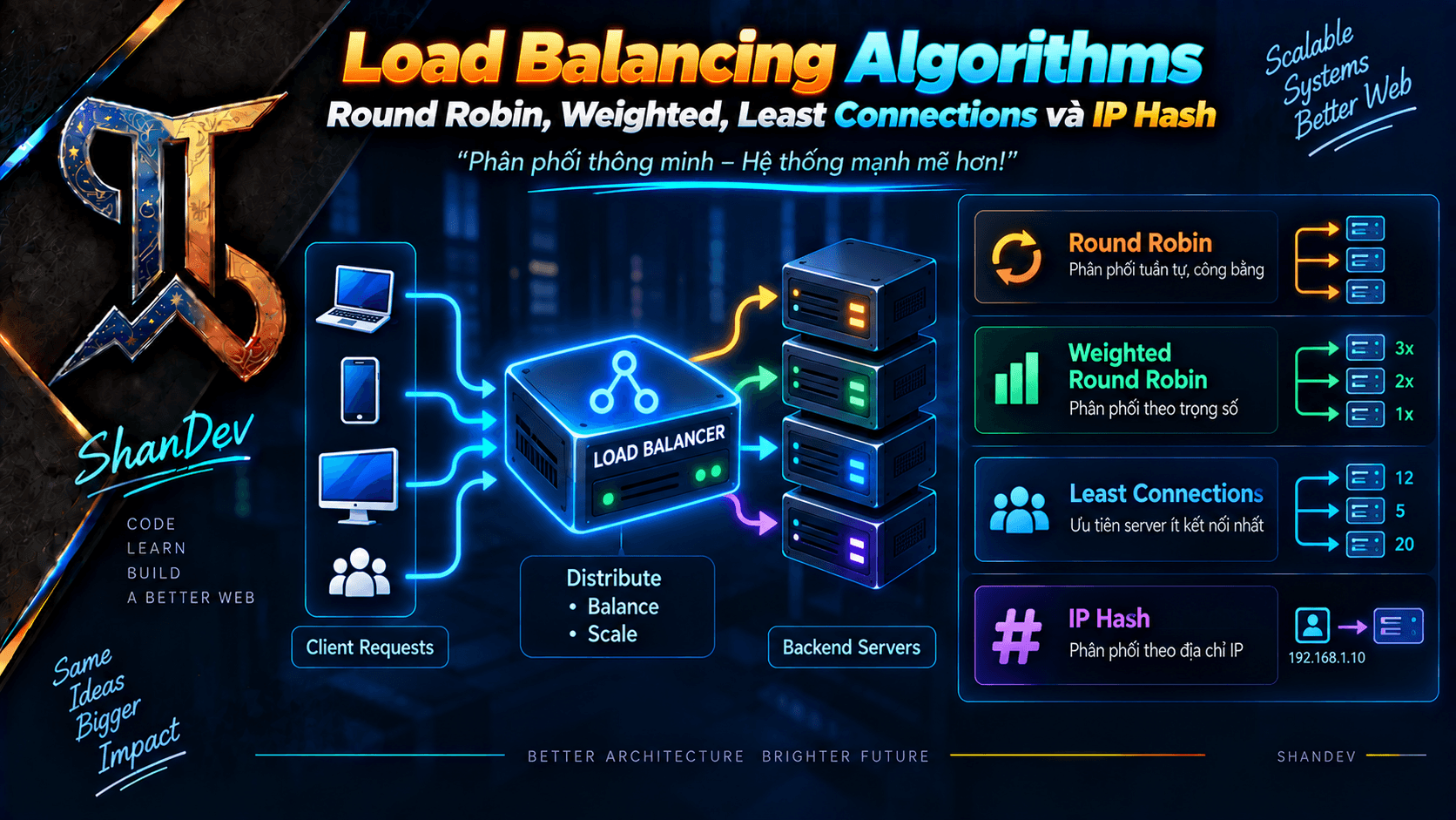 Thumbnail for Load Balancing Algorithms: Round Robin, Weighted, Least Connections và IP Hash