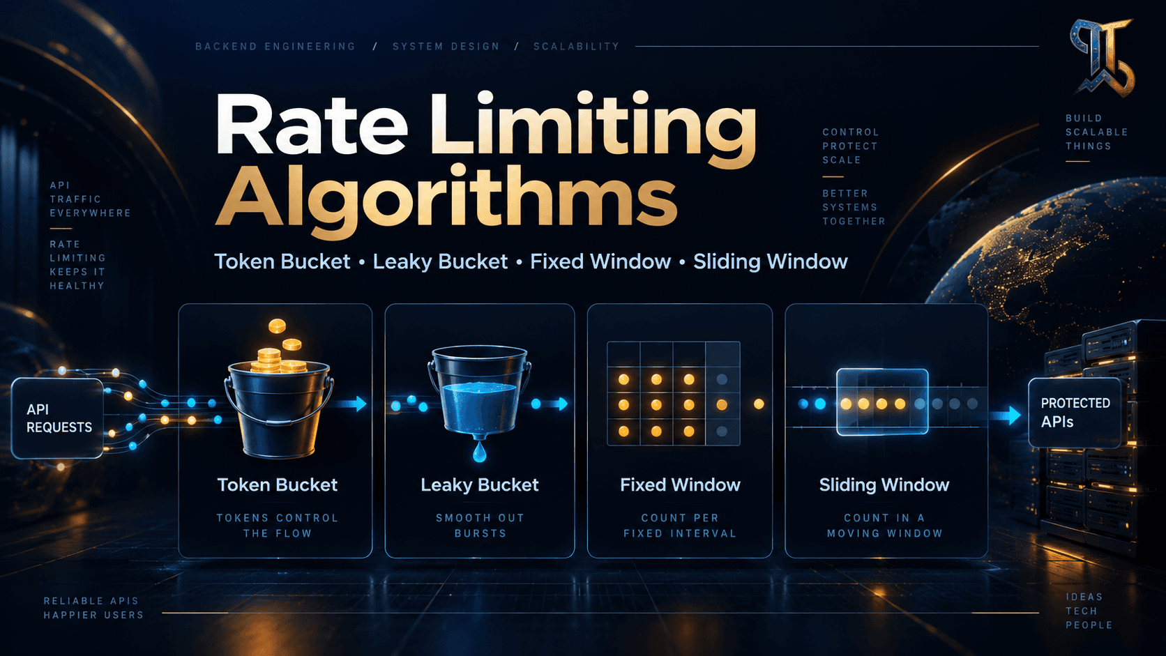 Thumbnail for Rate Limiting Algorithms: Token Bucket, Leaky Bucket, Fixed và Sliding Window