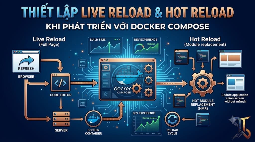 Thumbnail for Thiết lập Live Reload và Hot Reload khi phát triển với Docker Compose