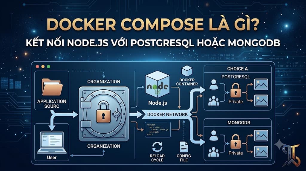 Thumbnail for Docker Compose là gì? Kết nối Node.js với PostgreSQL hoặc MongoDB