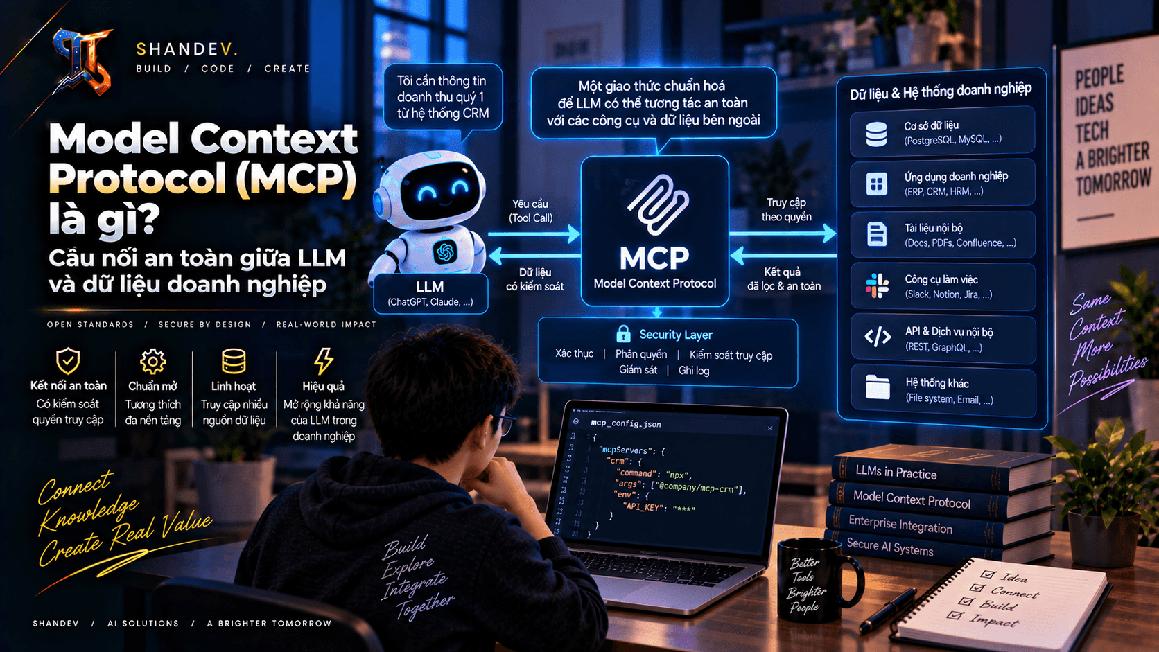 Thumbnail for Model Context Protocol (MCP) là gì? Cầu nối an toàn giữa LLM và dữ liệu doanh nghiệp